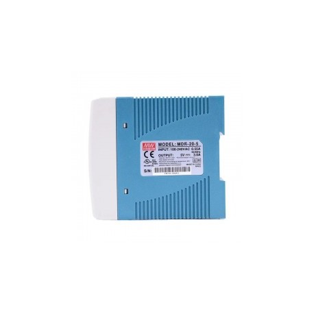 Meanwell MDR-20-5 Fuente de poder riel DIN 5VCC 3A 20W