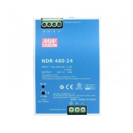 Meanwell NDR-480-24 Fuente de poder riel DIN 24VCC 20A 480W