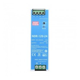 Meanwell NDR-120-24 Fuente de poder riel DIN 24VCC 5A 120W