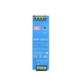 Meanwell NDR-120-12 Fuente de poder riel DIN 12VCC 10A 120W aprobado por UL508