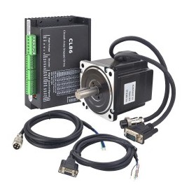 Kit Motor Paso a Paso de Bucle Cerrado Nema 34 1-CL86-P45 4,5Nm 6,0A con Controlador y Cable