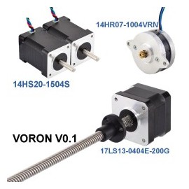 Kit Motores Paso a Paso Para VORON 0.1 Kit (14HS20-1504S & 14HR07-1004VRN & 17LS13-0404E-200G)